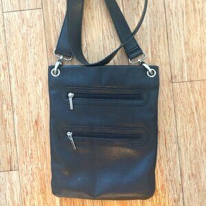 Margot New York Mickey Double Zip Hobo Cross Body Bag